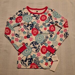 Tea Collection girls size 12 long sleeve pajama top only, NWT